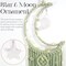 Handmade Boho Macrame Wall Hanging – Green Crescent Moon & Star Dreamcatcher with Long Tassels, Crochet Cotton Bohemian Decor for Nursery, Kids’ Bedroom, or Dorm Room